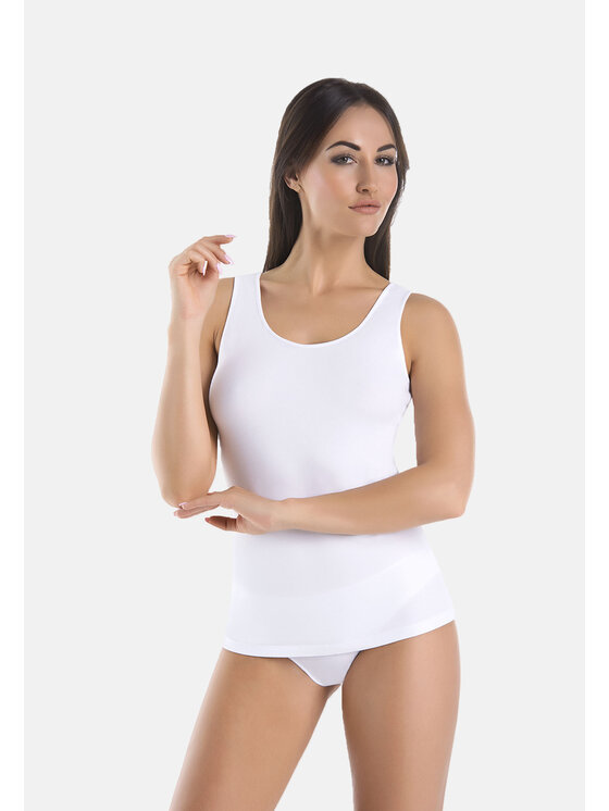 Teyli Teyli Top Koszulka bawełniana Claudia Biały Standard Fit