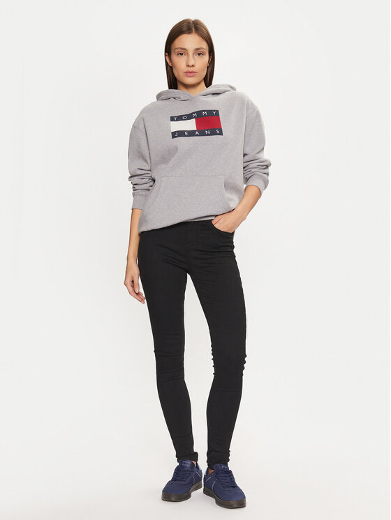 Tommy Jeans Tommy Jeans Mikina DW0DW19407 Šedá Relaxed Fit