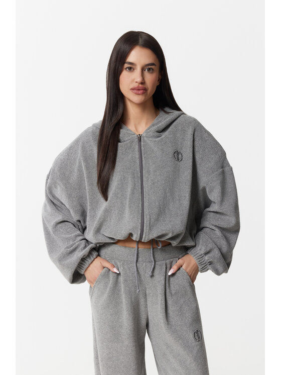 Magda Matyja Magda Matyja Bluza ASTON ZIP Szary Oversize
