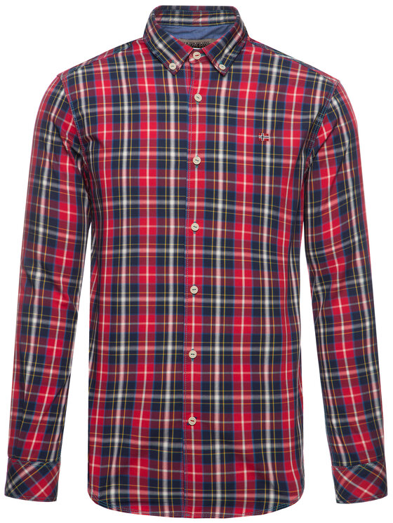 Napapijri Napapijri Camicia Goayo N0YITV1 Rosso Regular Fit