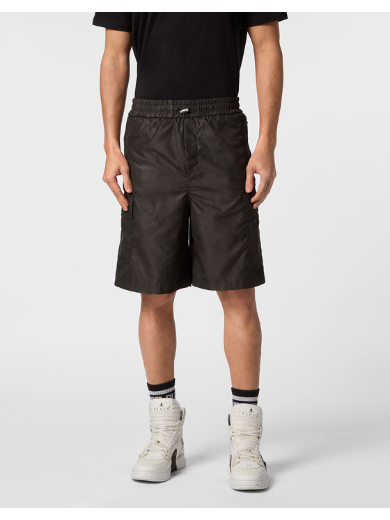 PHILIPP PLEIN PHILIPP PLEIN Šortky 18845 Čierna Regular Fit