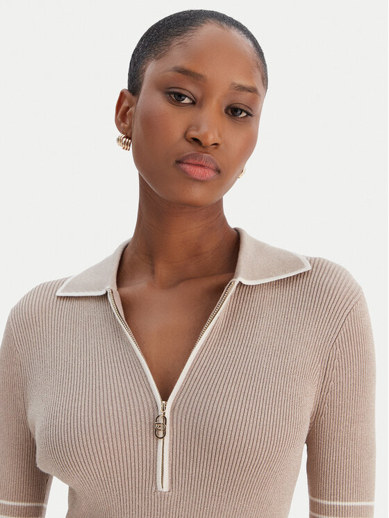 Liu Jo Sport Liu Jo Sport Vestito di maglia TF5028 MS49I Beige Regular Fit