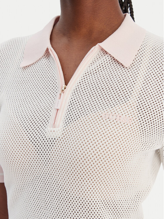 Guess Guess Tricou polo V6GR04 Z0725 Alb Regular Fit