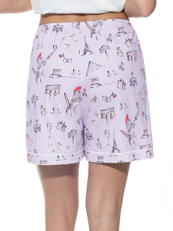 Mey Mey Šortky z materiálu 1220065 Fialová Comfortable Fit