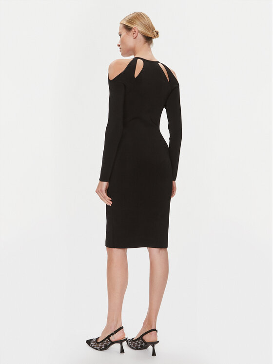 KARL LAGERFELD KARL LAGERFELD Φόρεμα κοκτέιλ 240W1331 Μαύρο Regular Fit