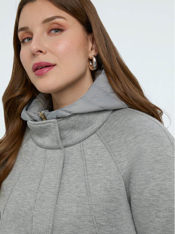 Fiorella Rubino Fiorella Rubino Giubbotto piumino F057T001491N013 Grigio A-Line Fit