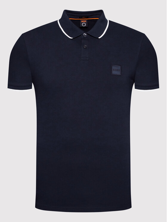 BOSS Boss Polo majica Passertip 50472665 Mornarsko modra Slim Fit