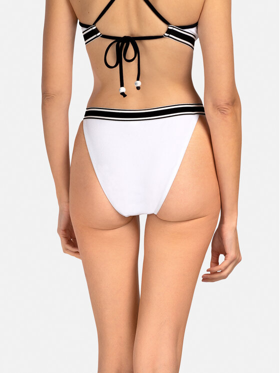 Miss Lou Miss Lou Bikini pezzo sotto D-AW1-B Bianco