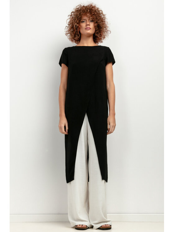 Tessita Tessita Tunika NARZUTKA T405 czarna Czarny Classic Fit