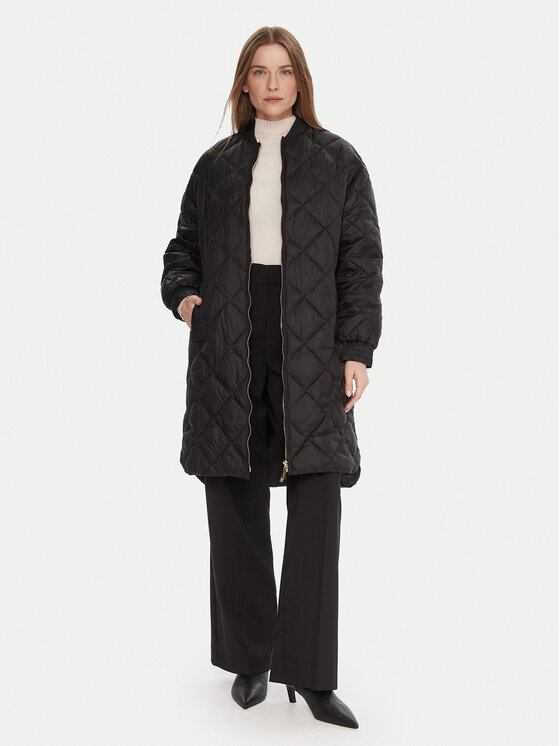 TWINSET TWINSET Prijelazni kaput 252TP2130 Crna Regular Fit