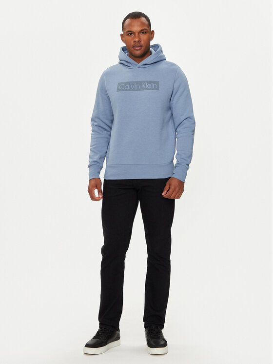 Calvin Klein Sweatshirt Striped Logo K10K113552 Blau Regular Fit Modivo