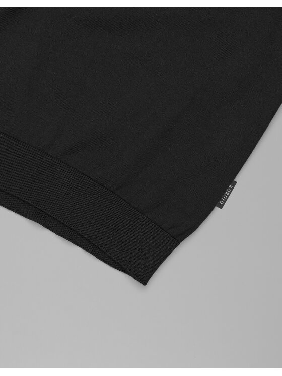 Borgio Borgio Polo colliano_c Czarny Classic Fit