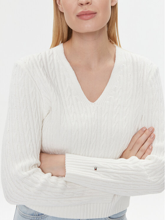 Tommy Hilfiger Tommy Hilfiger Пуловер WW0WW39017 Екрю Regular Fit