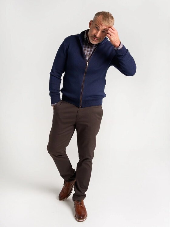 Willsoor Willsoor Kardigan 71880 Granatowy Regular Fit