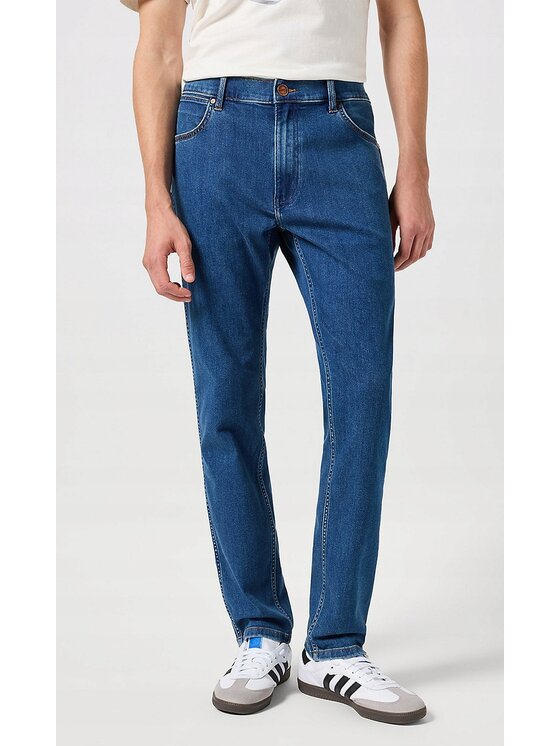 Wrangler Wrangler Jeansy River Niebieski Tapered Fit