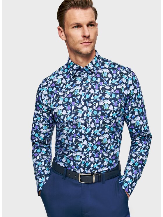Pako Lorente Pako Lorente Koszula P26SF-1X-009 Granatowy Slim Fit
