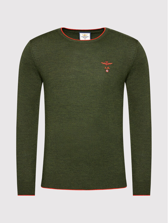 Aeronautica Militare Aeronautica Militare Maglione 212MA1344L415 Verde Regular Fit