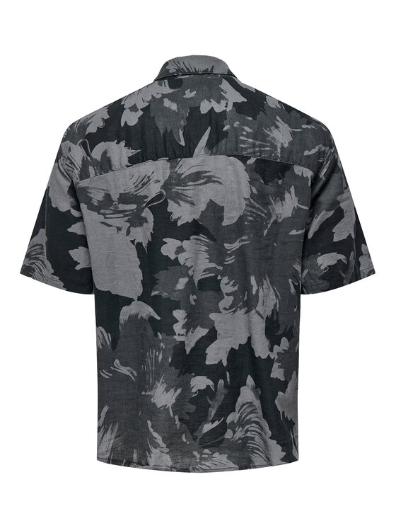 Only & Sons Only & Sons Košeľa Caiden 22032123 Sivá Relaxed Fit