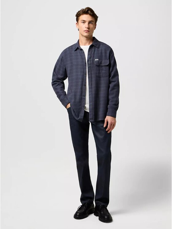 Wrangler Wrangler Koszula 112371523 Granatowy Regular Fit