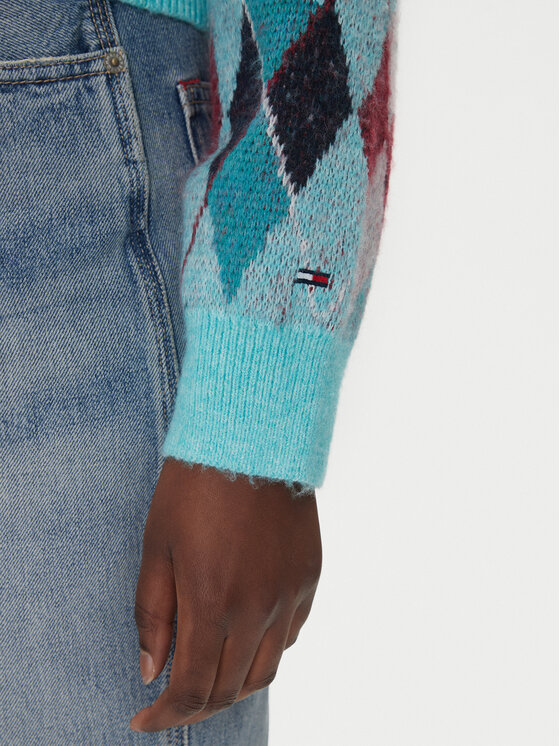 Tommy Jeans Tommy Jeans Pletena jopica DW0DW21180 Zelena Relaxed Fit