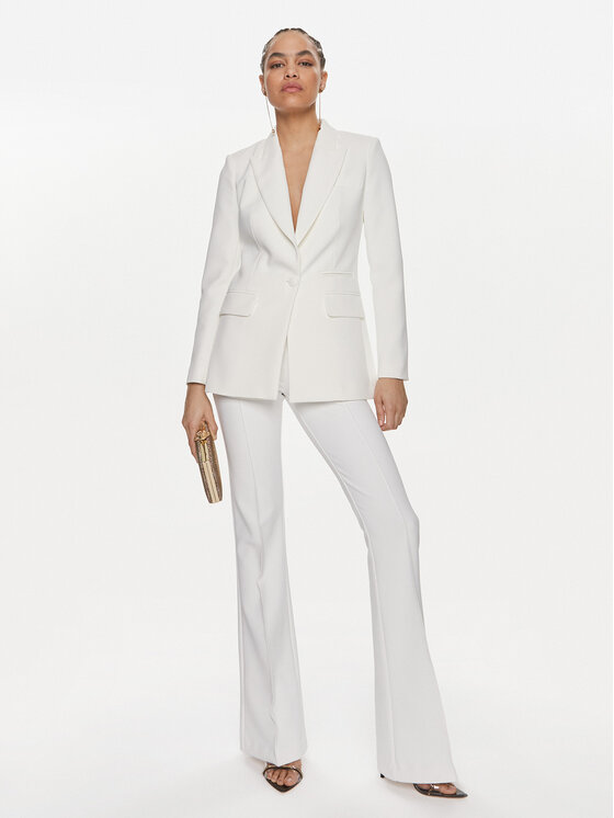 Elisabetta Franchi Elisabetta Franchi Παντελόνι υφασμάτινο PA-026-41E2-V250 Λευκό Regular Fit