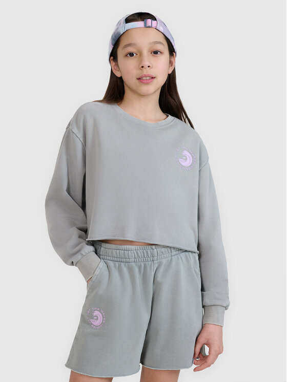 4F 4F Bluza SWELLS OF THE OCEAN Szary Oversize