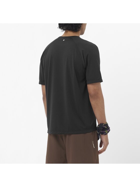 Salomon Salomon Koszulka techniczna SHAKEout CORE SS TEE GRAPHIC Czarny Regular Fit