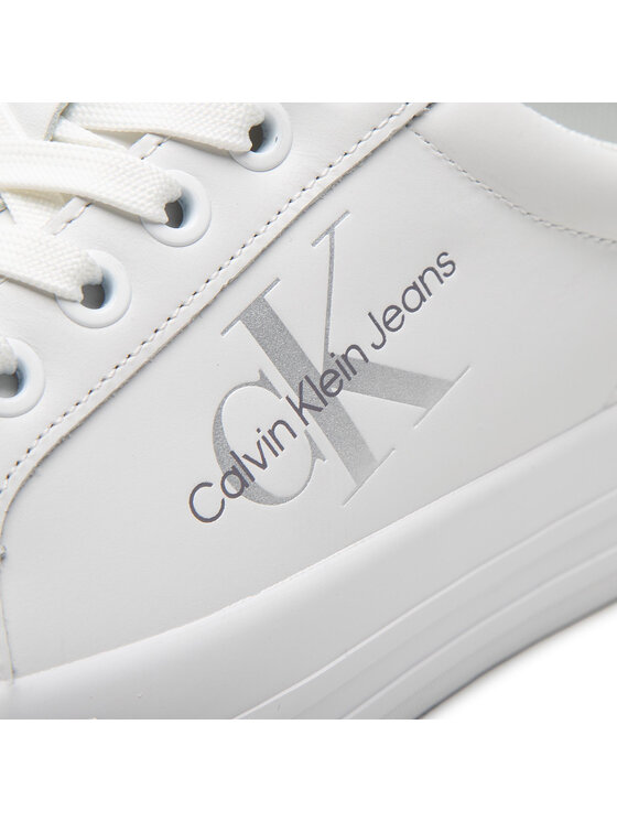 Calvin Klein Jeans Calvin Klein Jeans Сникърси Vulc Flatform Bold Lth YW0YW00821 Бял