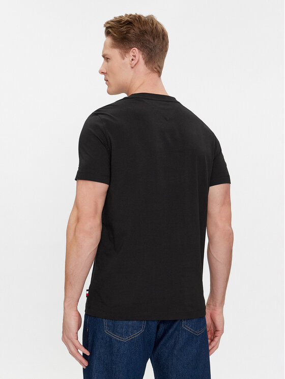 tommy hilfiger plain black t shirt