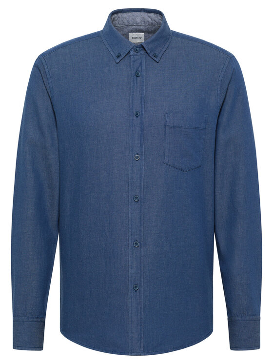 Mustang Mustang Camicia CLEMENS DOBBY CLR Blu Regular Fit