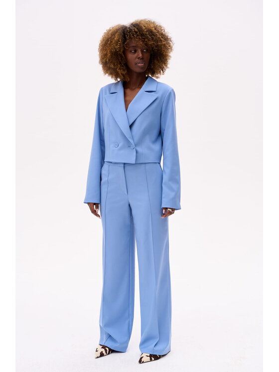 blue shadow blue shadow Spodnie damskie Demi Niebieski Regular Fit