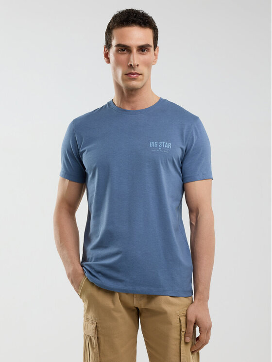 BIG STAR BIG STAR T-Shirt BRUNOMI_402_150 Niebieski Basic Fit