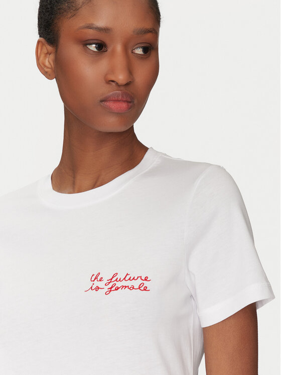 Marella Marella T-Shirt Caucaso 2513971054 Biały Regular Fit