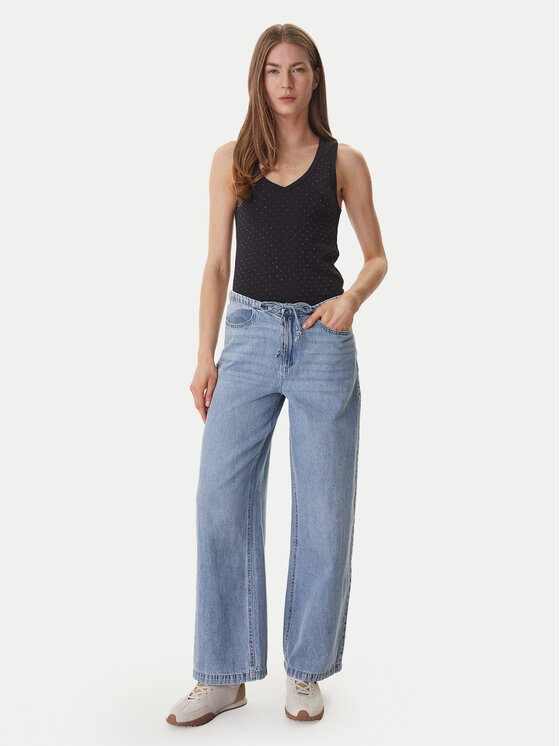 DKNY DKNY Top DJ6T1730 Čierna Slim Fit