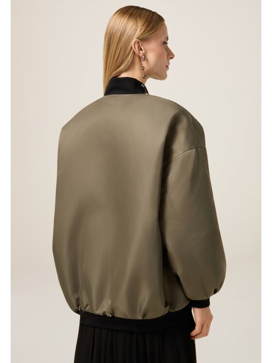 Oltre Oltre Cappotto 8001E000176N035 Verde Over Fit