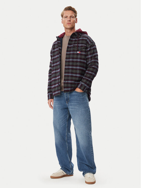 Tommy Jeans Tommy Jeans Kurtka koszulowa DM0DM23521 Bordowy Relaxed Fit