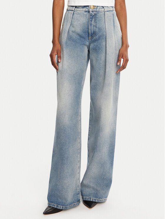 Balmain Balmain Jeansy DF0ML095DF17 Modrá Loose Fit