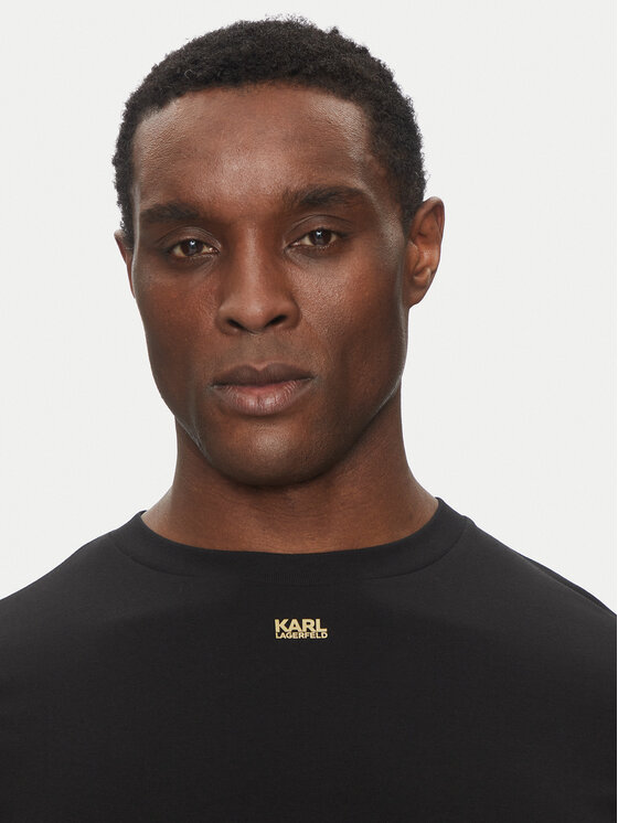 KARL LAGERFELD KARL LAGERFELD Marškinėliai 755058 552235 Juoda Regular Fit