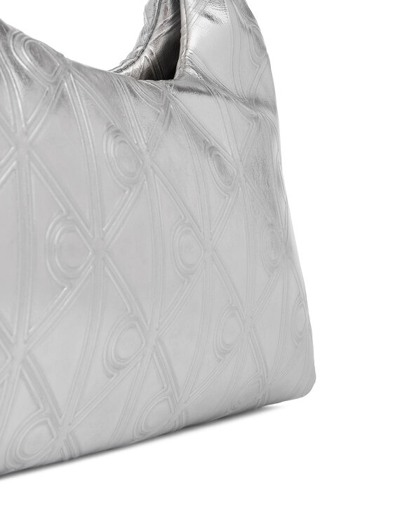Calvin Klein Calvin Klein Torebka Puffy Aop Mini Bag With Strap LV04F3444G Srebrny