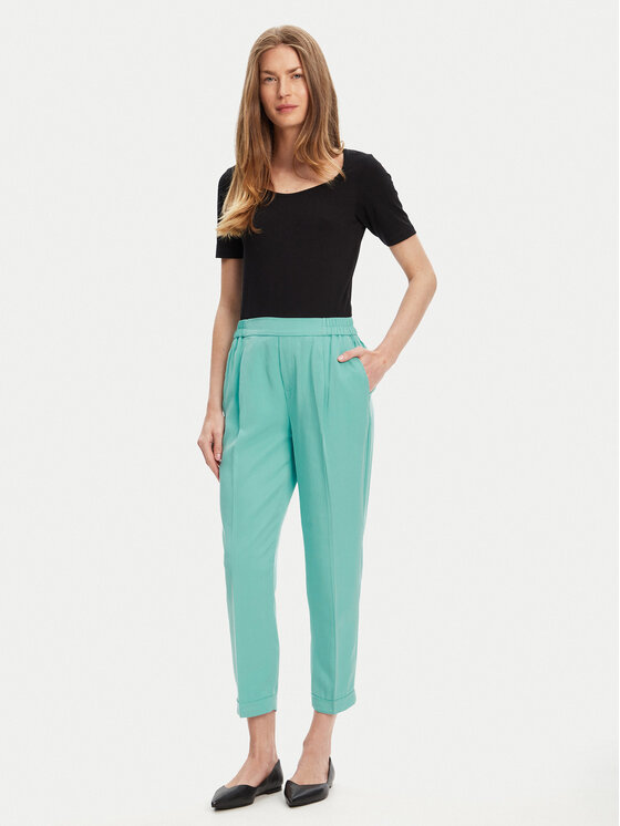 United Colors Of Benetton United Colors Of Benetton Bavlnené nohavice 4Y09DF079 Zelená Regular Fit
