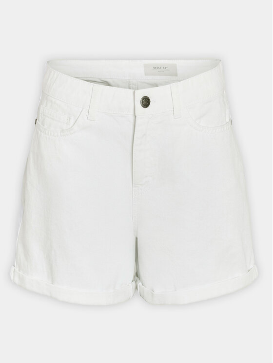 Noisy May Noisy May Pantaloni scurți de blugi Smiley 27029288 Alb Relaxed Fit