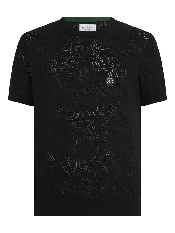PHILIPP PLEIN PHILIPP PLEIN Tričko 30681 Čierna Regular Fit