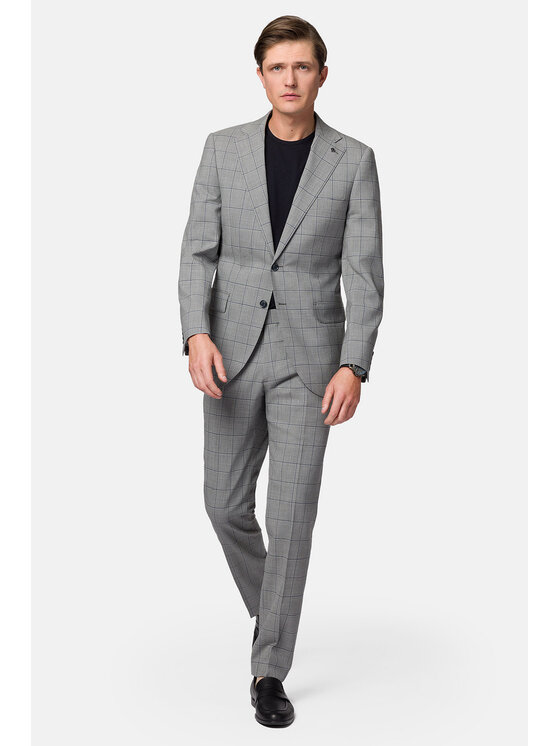 Lancerto Lancerto Garnitur Hermosillo GA073123000016 Szary Slim Fit