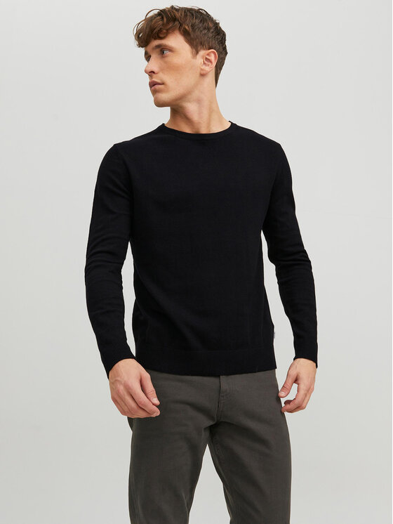 Jack&Jones Jack&Jones Пуловер Emil 12208364 Черен Regular Fit