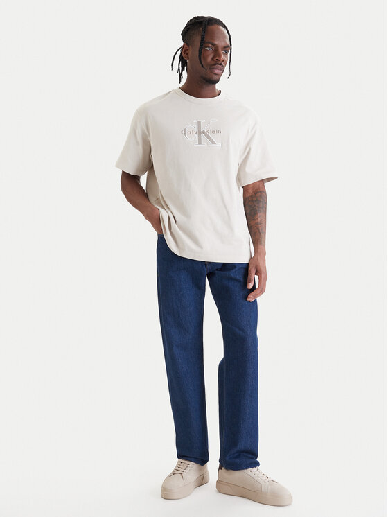 Calvin Klein Jeans Calvin Klein Jeans T-Shirt LV04RF819G Μπεζ Regular Fit