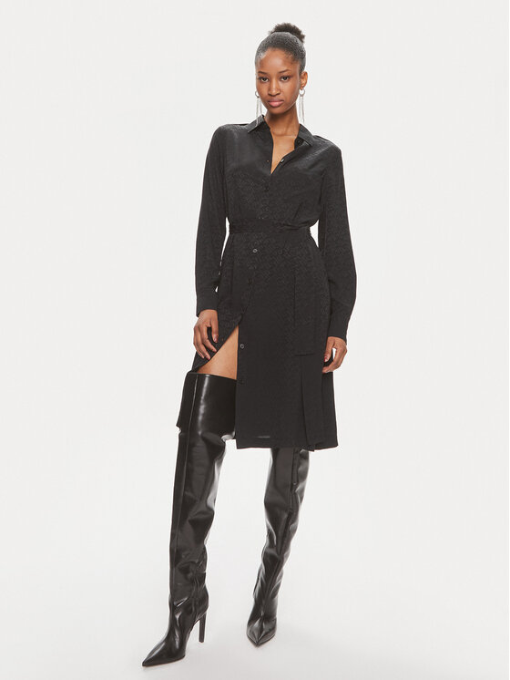 PINKO Pinko Košilové šaty Alicia 100126 A01P Černá Regular Fit