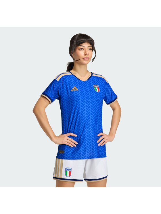 adidas adidas Koszulka techniczna Italy 26 Women's Team Home Authentic Jersey Błękitny Slim Fit