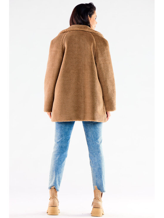 Awama Awama Cappotto A534 Marrone Basic Fit