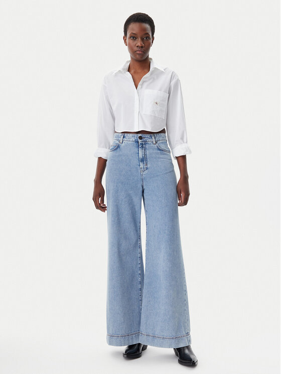 Calvin Klein Jeans Calvin Klein Jeans Cămașă J20J225078 Alb Relaxed Fit