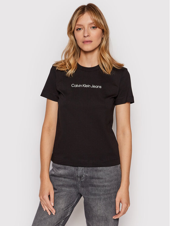 Calvin Klein Jeans T-shirt J20J217713 Nero Regular Fit • Modivo.it